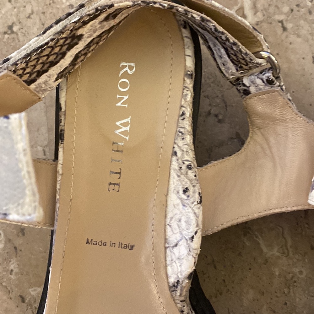 New! Beautiful, Ron White Python Print Sandal Wit… - image 4